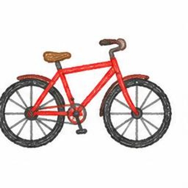 Crayon-style illustration of Bicycle