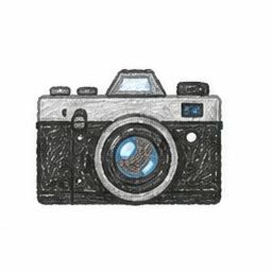 Crayon-style illustration of Camera