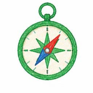 Crayon-style illustration of Magnetic Compass