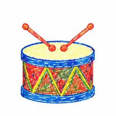 Crayon-style illustration of Drum