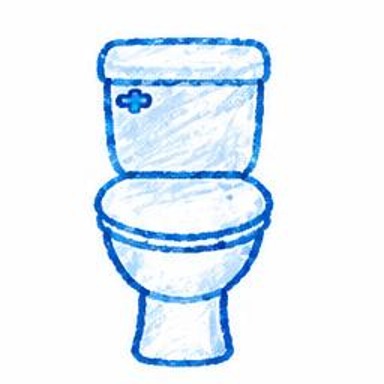 Crayon-style illustration of Flush Toilet