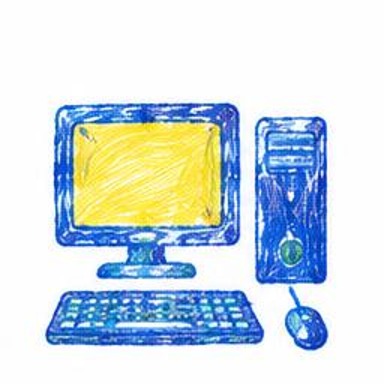 Crayon-style illustration of Personal Computer