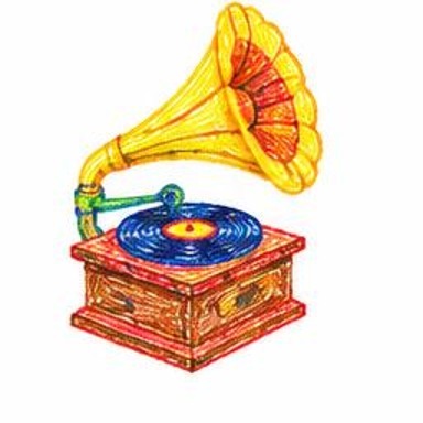 Crayon-style illustration of Phonograph