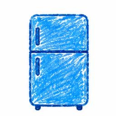 Crayon-style illustration of Refrigerator