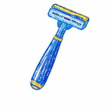 Crayon-style illustration of Safety Razor