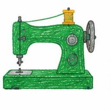 Crayon-style illustration of Sewing Machine
