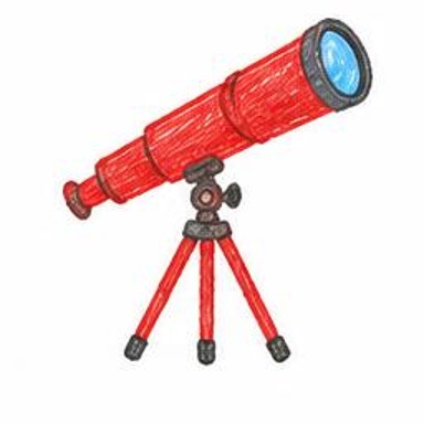 Crayon-style illustration of Telescope