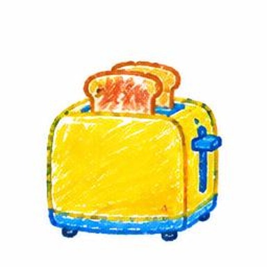 Crayon-style illustration of Pop-up Toaster
