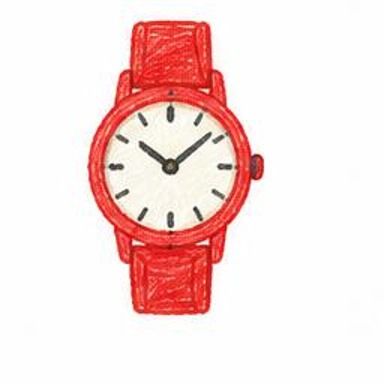 Crayon-style illustration of Wristwatch